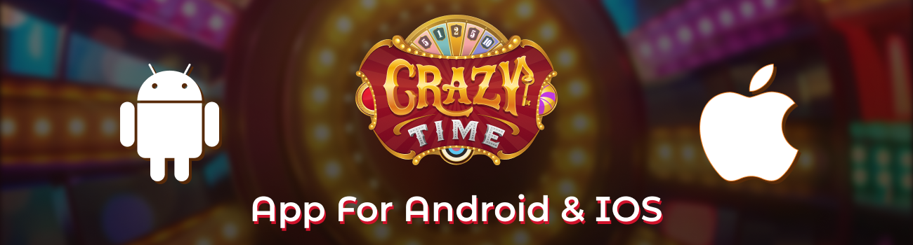 Live wheel rounds on Crazy Time mobile application