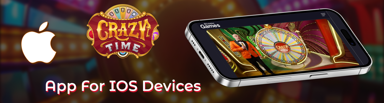 Installation setup for Crazy Time iOS mobile version