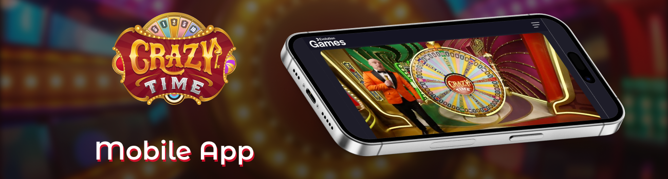 Download the mobile application for Crazy Time game