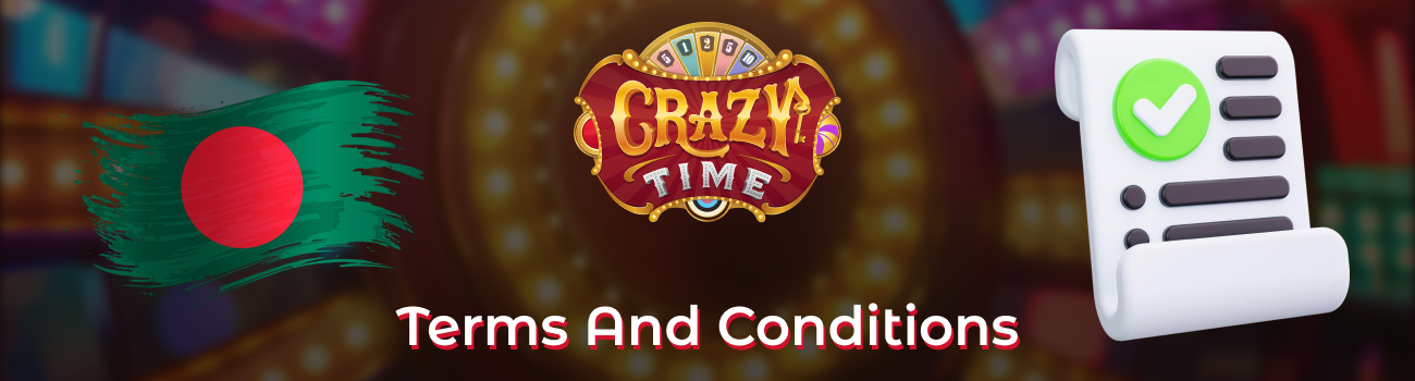 Crazy Time Terms and Conditions